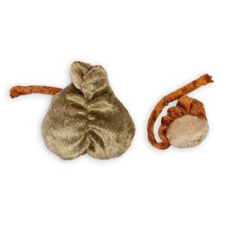 scrotum + testicules en peluche fermé