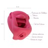 représentation en silicone rose pour le positionnement du diaphragme légendée