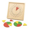 Cadre des fractions en bois Montessori