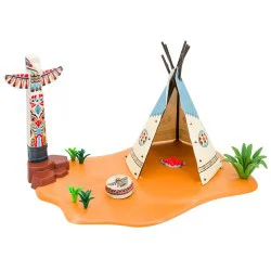 Campement indien avec tipi