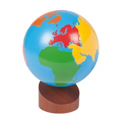 Globe des continents colorés Montessori