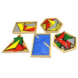 5 boites triangles de construction grand