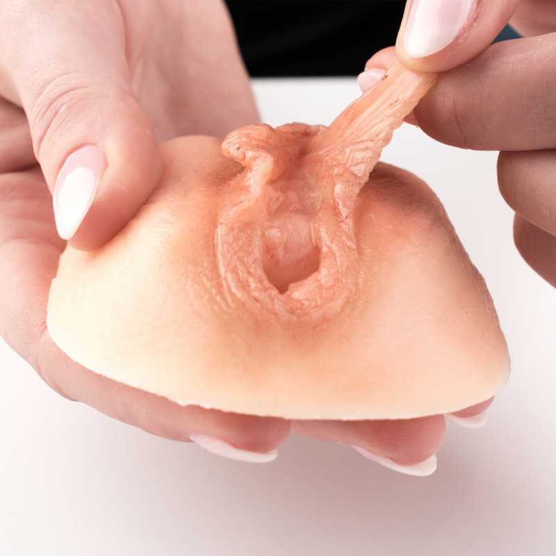 Vulve Tulipe en silicone clair